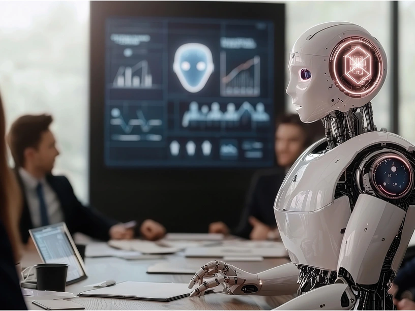 AI software AI software sits at the table