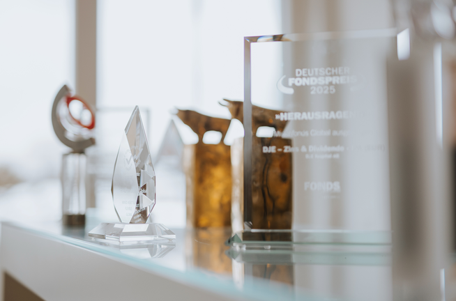 DJE wurde im Jahr 2025 mit zahlreichen Preisen ausgezeichnet - unter anderem mit dem Deutschen Fondspreis 2025.